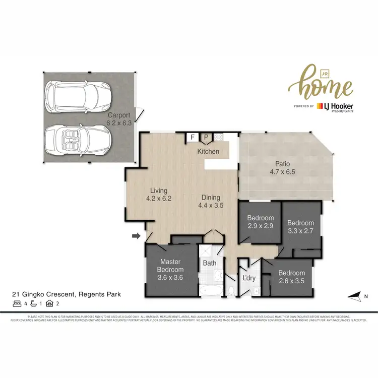 Floorplan of Homely house listing, 21 Gingko Crescent, Regents Park QLD 4118