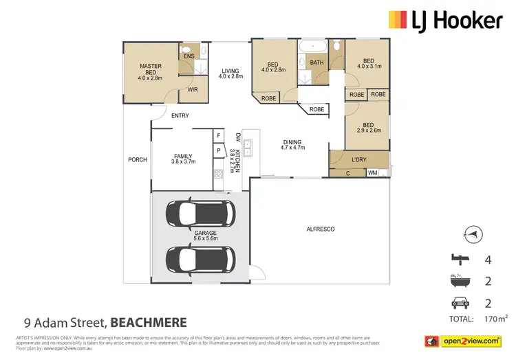 Floorplan of Homely house listing, 9 Adam Street, Beachmere QLD 4510