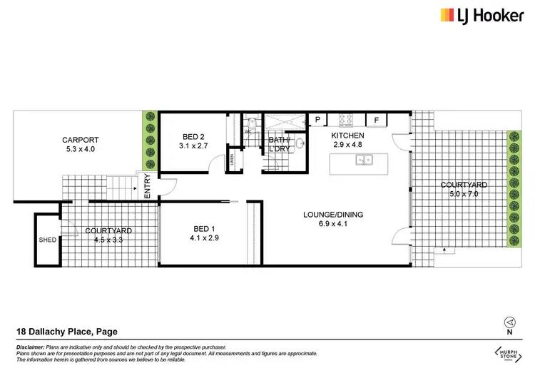 Floorplan of Homely townhouse listing, 18 Dallachy Place, Page ACT 2614