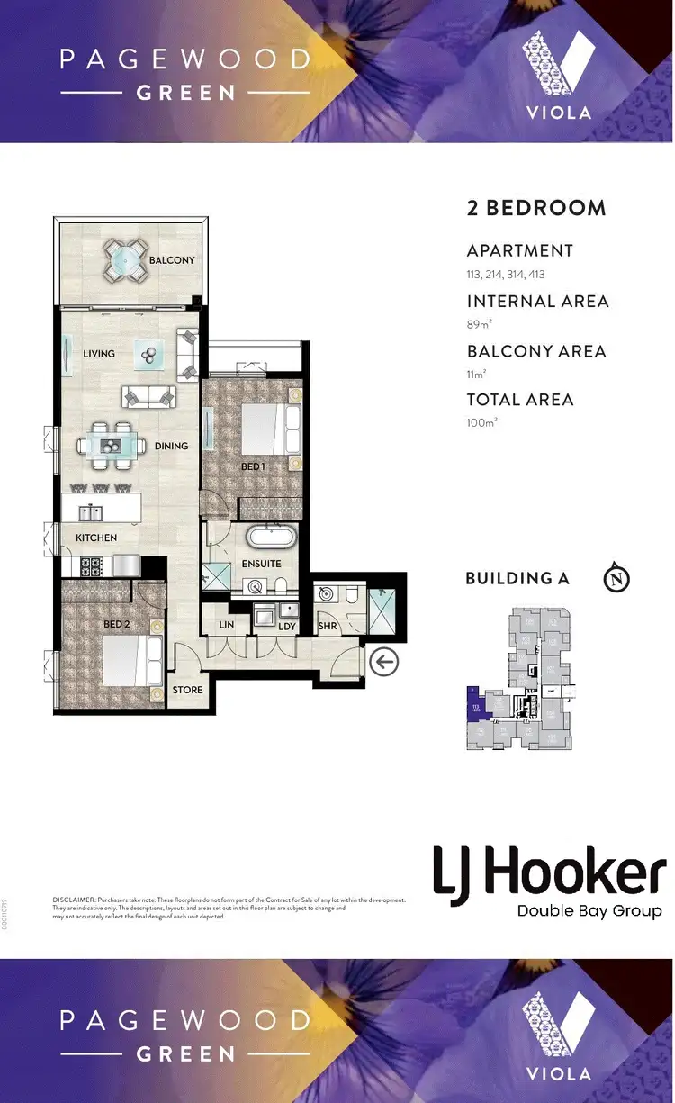Floorplan of Homely unit listing, 314/3 Finch Drive, Eastgardens NSW 2036