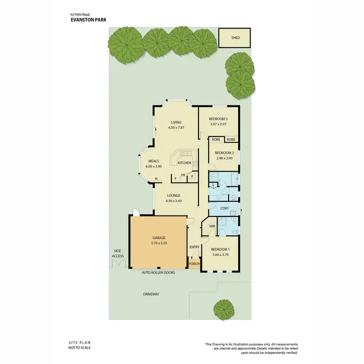 Floorplan of Homely house listing, 42 Potts Road, Evanston Park SA 5116