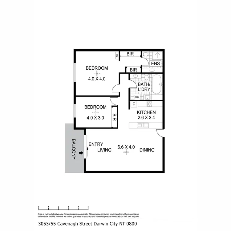 Floorplan of Homely unit listing, 3053/55 Cavenagh Street, Darwin City NT 800