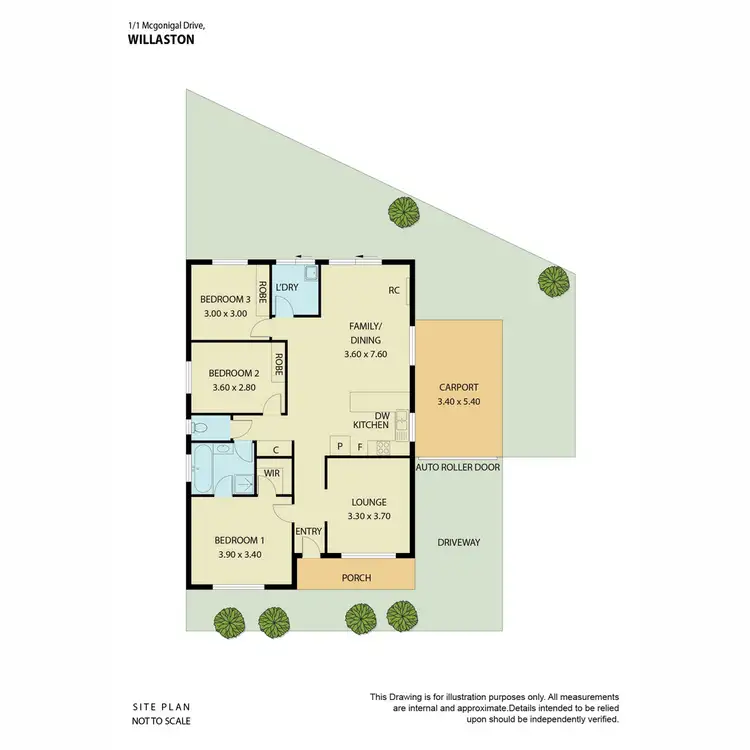 Floorplan of Homely unit listing, 1/1 McGonigal Drive, Willaston SA 5118