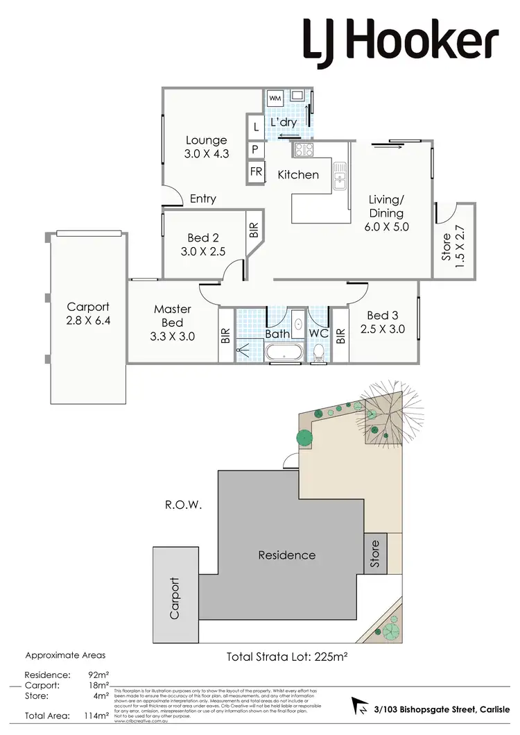 Floorplan of Homely villa listing, 3/103 Bishopsgate Street, Carlisle WA 6101