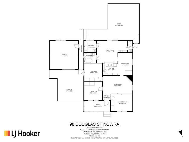 Floorplan of Homely house listing, 98 Douglas Street, Nowra NSW 2541