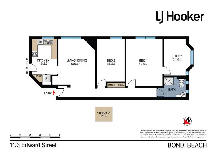 Floorplan of Homely apartment listing, 11/3 Edward Street, Bondi Beach NSW 2026