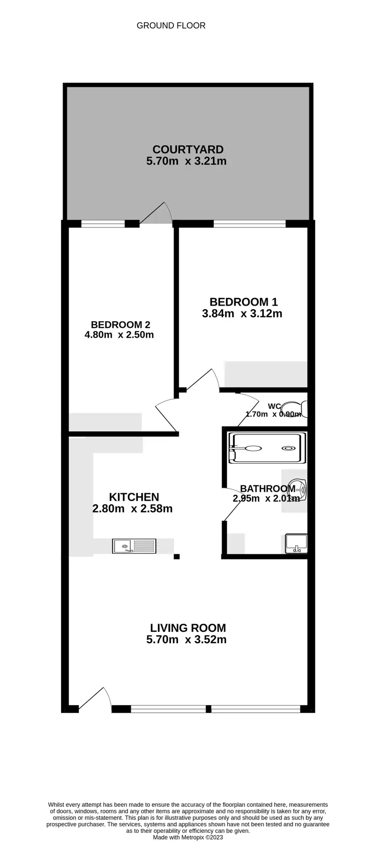 Floorplan of Homely unit listing, 4/36 Cumberland Street, Cessnock NSW 2325