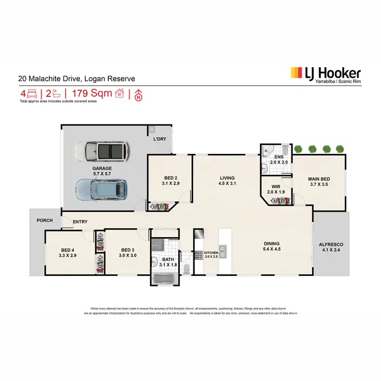 Floorplan of Homely house listing, 20 Malachite Drive, Logan Reserve QLD 4133