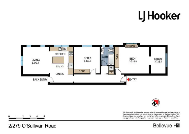 Floorplan of Homely apartment listing, 2/279 O'Sullivan Road, Bellevue Hill NSW 2023