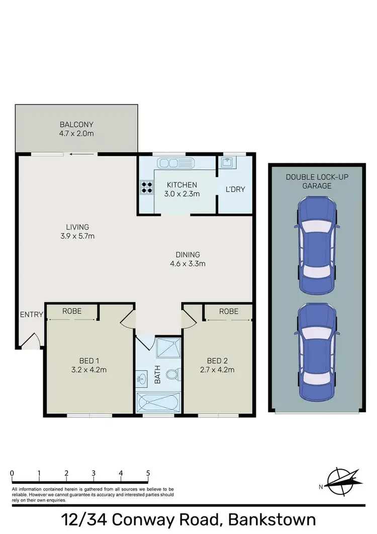 Floorplan of Homely unit listing, Unit 12/34-36 Conway Road, Bankstown NSW 2200