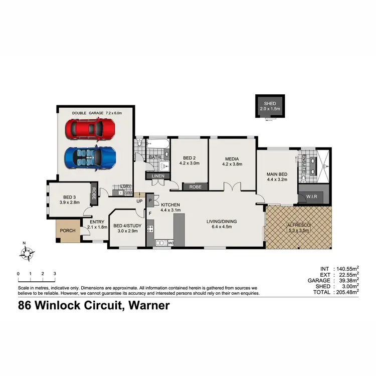 Floorplan of Homely house listing, 86 Winlock Circuit, Warner QLD 4500