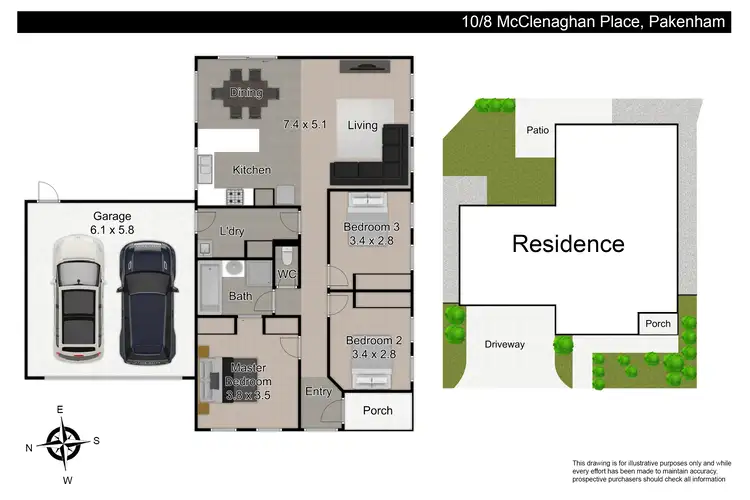 Floorplan of Homely unit listing, 10/8 McClenaghan Place, Pakenham VIC 3810
