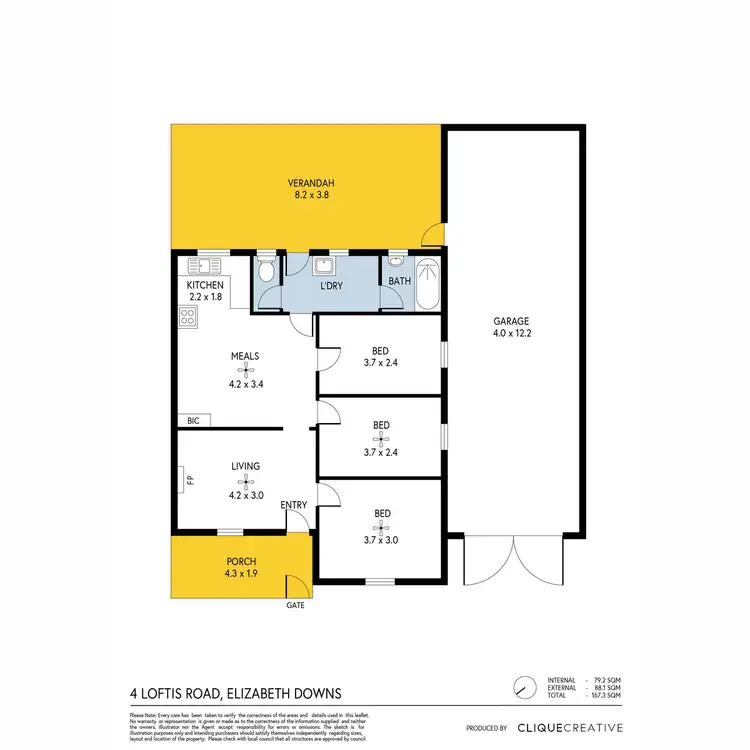 Floorplan of Homely house listing, 4 Loftis Road, Elizabeth Downs SA 5113