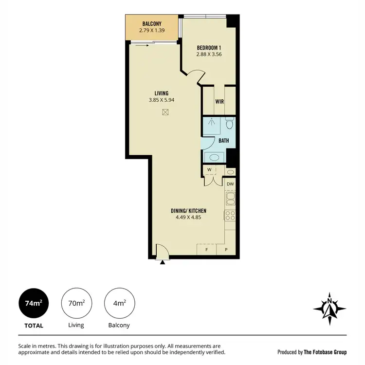 Floorplan of Homely apartment listing, 702/16 Coglin Street, Adelaide SA 5000