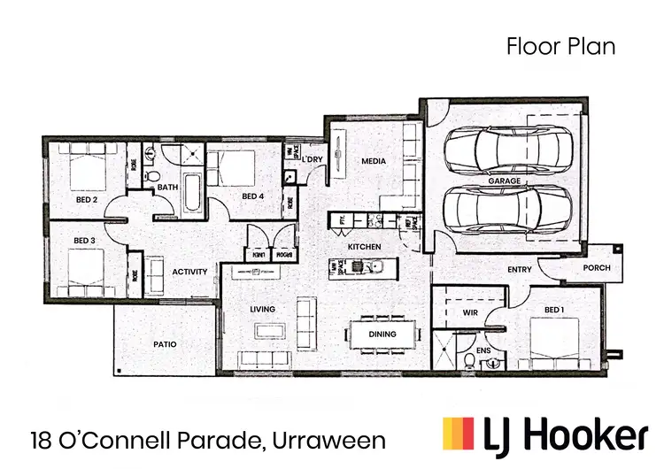 Floorplan of Homely house listing, 18 O'Connell Parade, Urraween QLD 4655