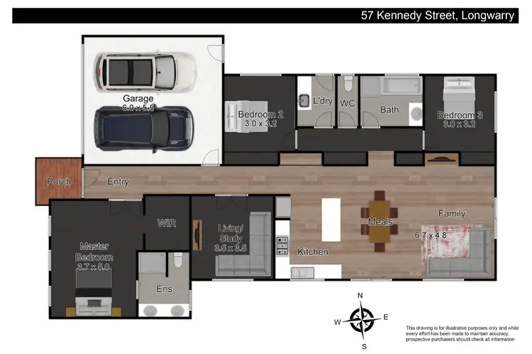 Floorplan of Homely house listing, 57 Kennedy Street, Longwarry VIC 3816