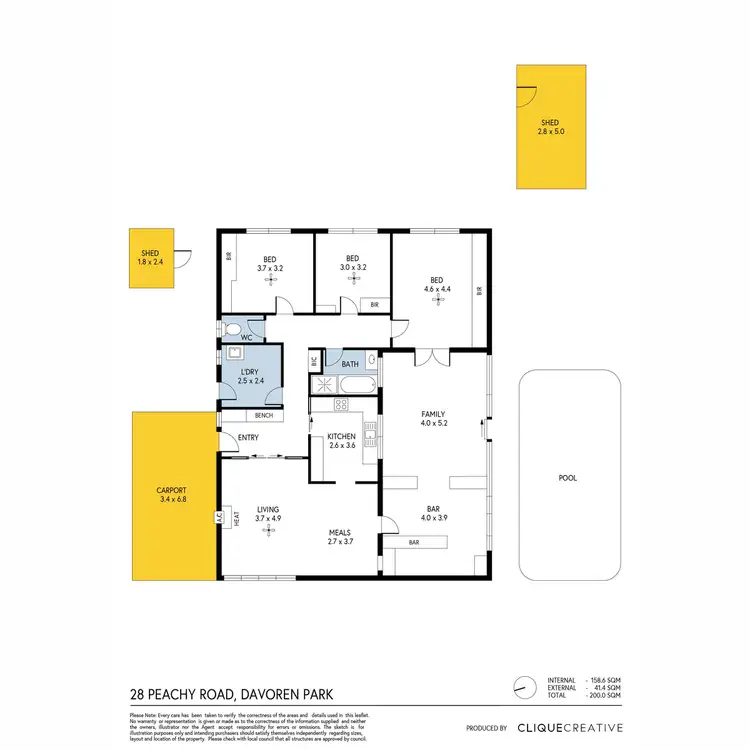 Floorplan of Homely house listing, 28 Peachey Road, Davoren Park SA 5113