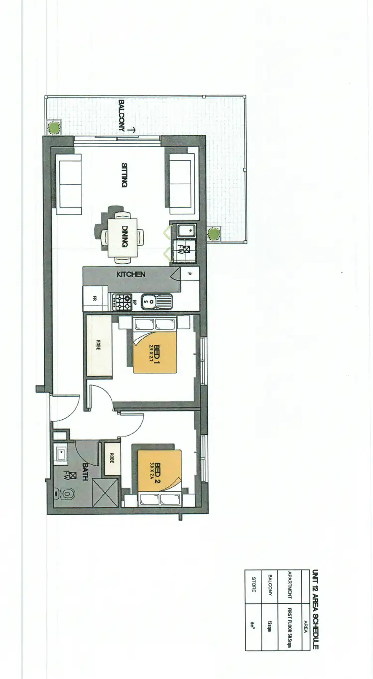 Floorplan of Homely apartment listing, 12/24 Croydon Road, Croydon VIC 3136