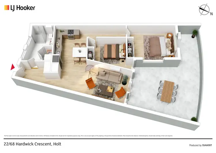 Floorplan of Homely unit listing, 22/68 Hardwick Crescent, Holt ACT 2615