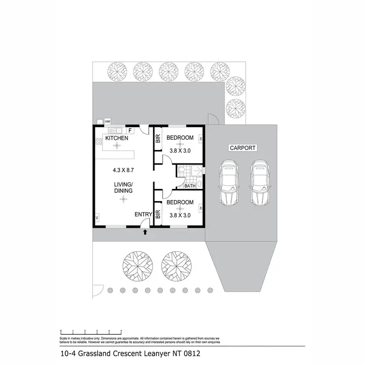 Floorplan of Homely unit listing, 10/4 Grassland Crescent, Leanyer NT 812
