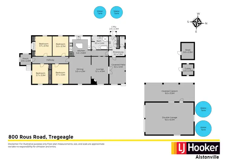 Floorplan of Homely rural property listing, 800 Rous Road, Tregeagle NSW 2480