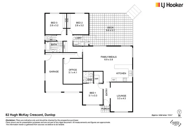 Floorplan of Homely house listing, 82 Hugh McKay Crescent, Dunlop ACT 2615