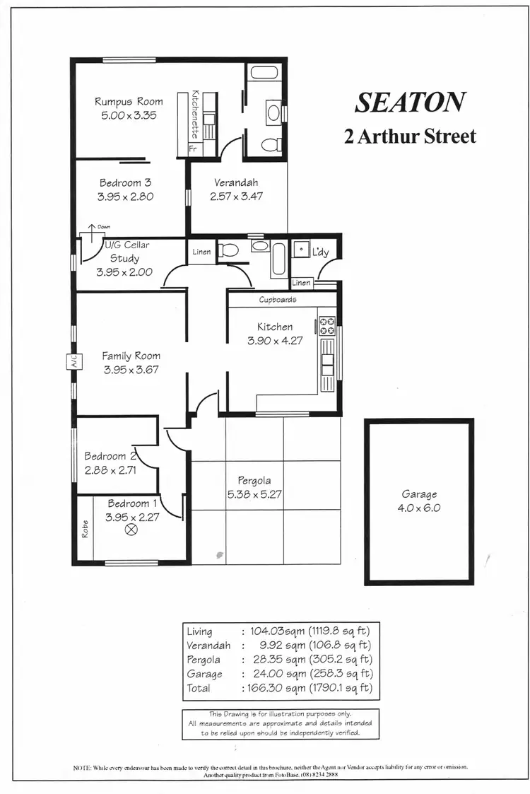 Floorplan of Homely house listing, 2 Arthur Street, Seaton SA 5023