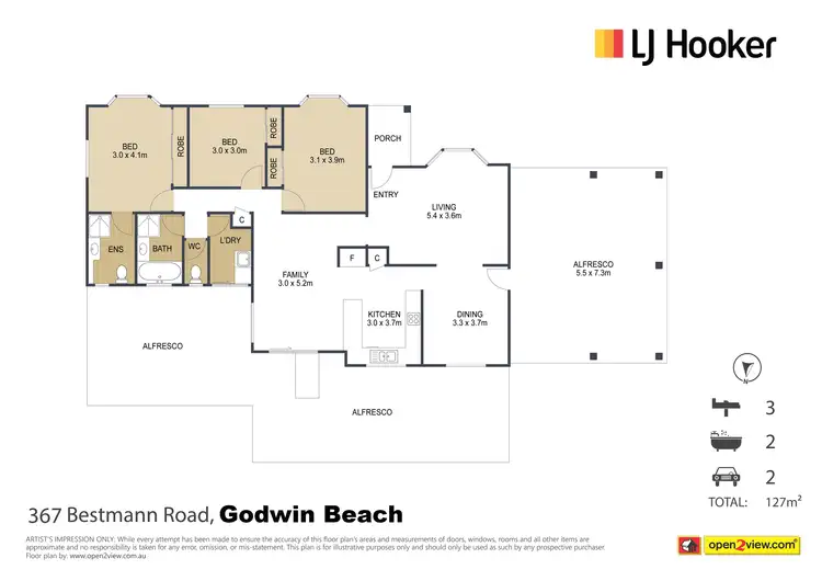 Floorplan of Homely rural property listing, 367-377 Bestmann Road, Godwin Beach QLD 4511