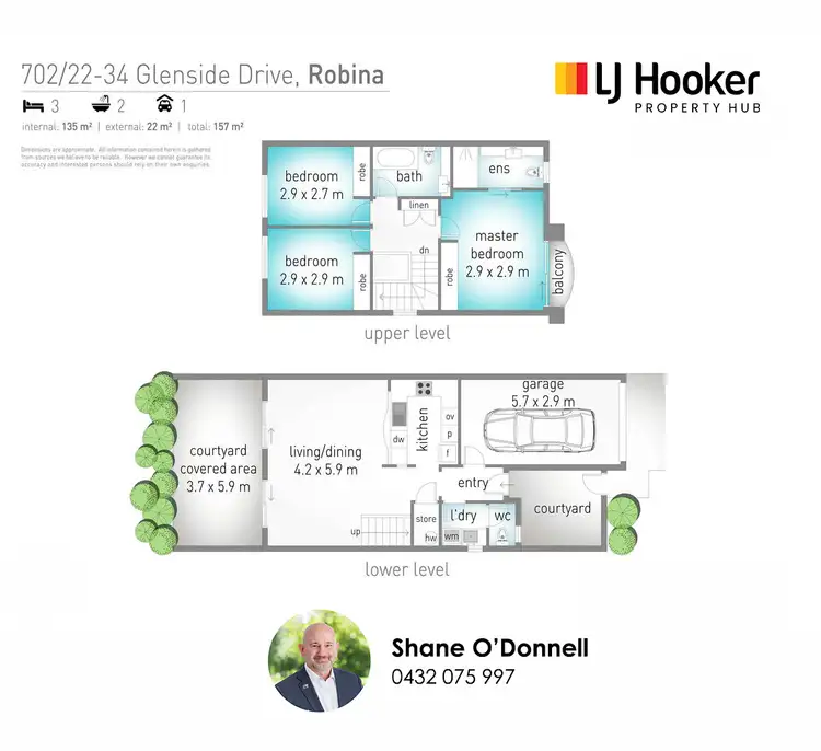 Floorplan of Homely townhouse listing, 702/22-34 Glenside Drive, Robina QLD 4226