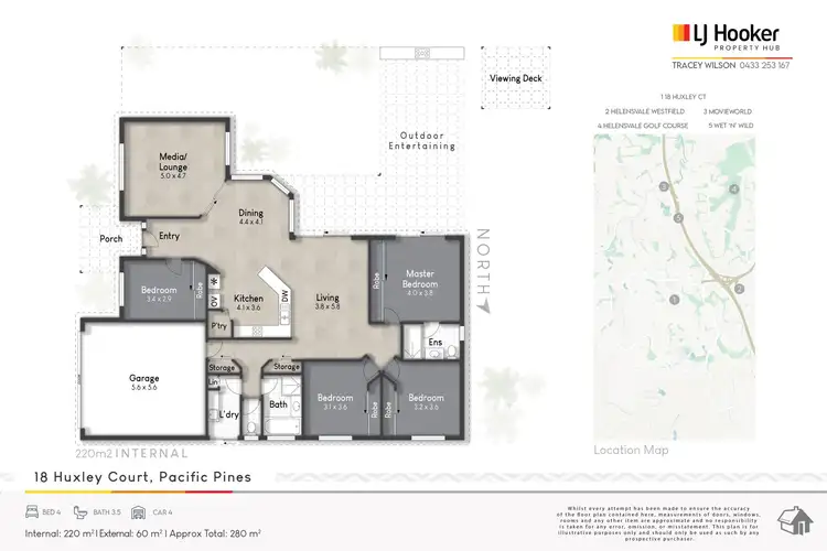 Floorplan of Homely house listing, 18 Huxley Court, Pacific Pines QLD 4211