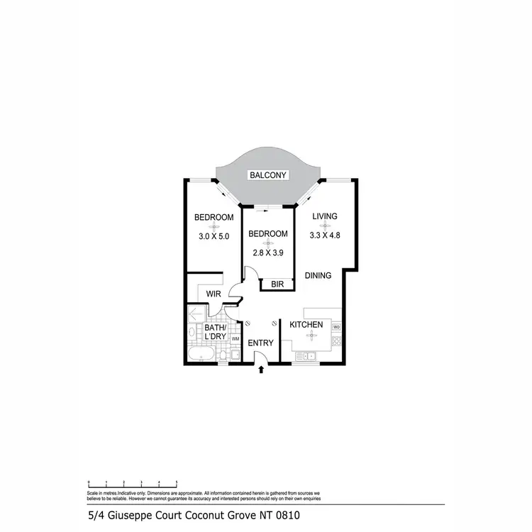 Floorplan of Homely unit listing, 5/4 Giuseppe Court, Coconut Grove NT 810
