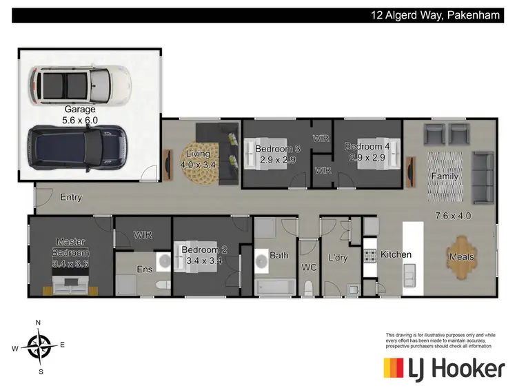 Floorplan of Homely house listing, 12 Algerd Way, Pakenham VIC 3810