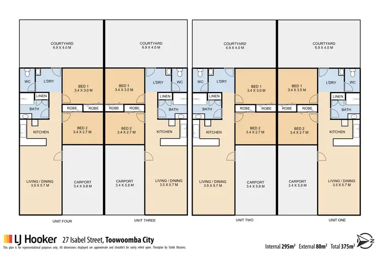 Floorplan of Homely block of units listing, 1-4/27 Isabel Street, Toowoomba City QLD 4350