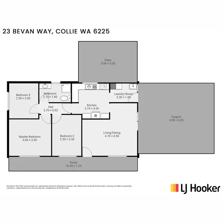 Floorplan of Homely house listing, 23 Bevan Way, Collie WA 6225