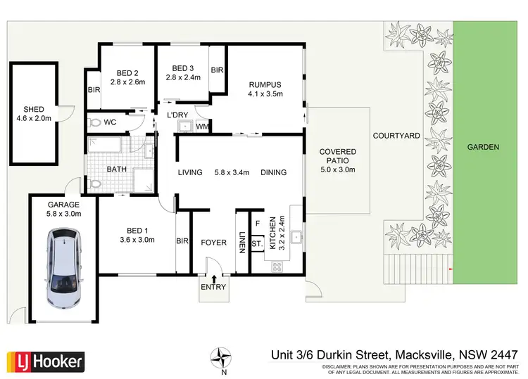 Floorplan of Homely villa listing, 3/6 Durkin Street, Macksville NSW 2447
