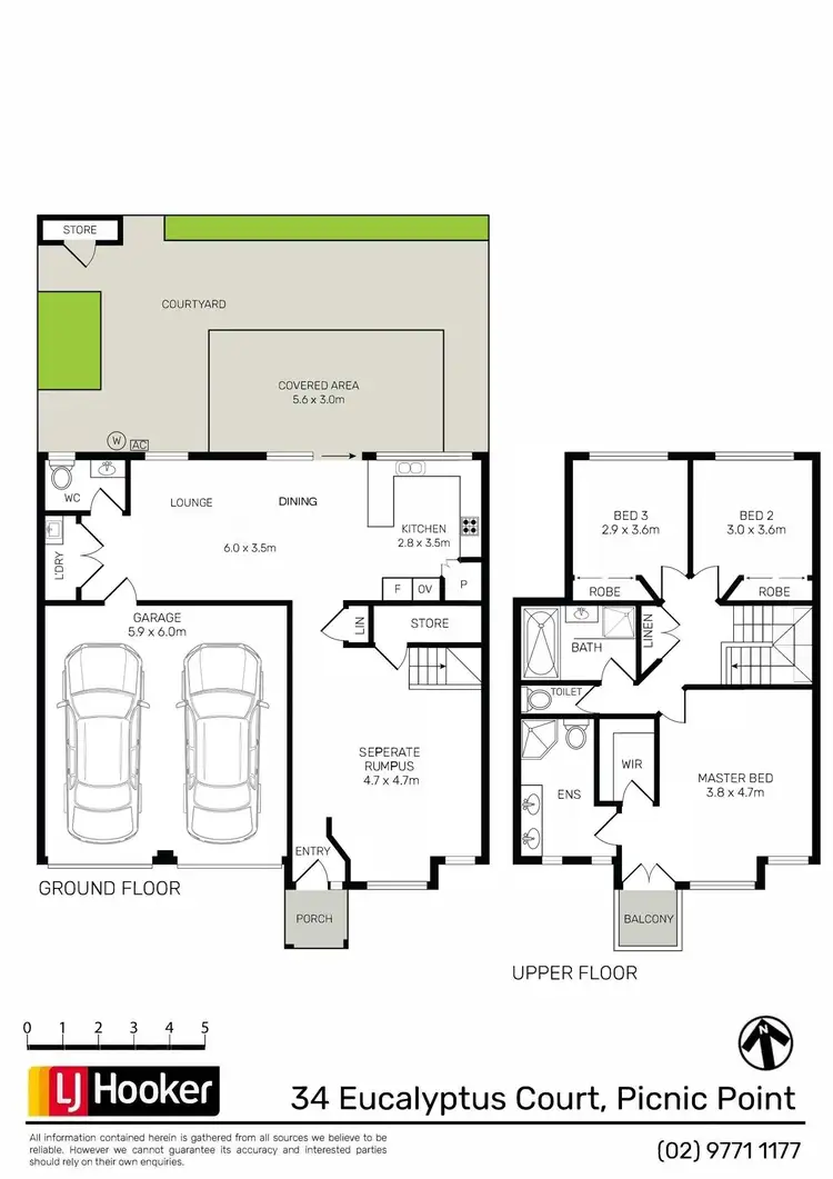 Floorplan of Homely townhouse listing, 34 Eucalyptus Court, Picnic Point NSW 2213