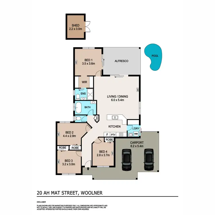 Floorplan of Homely house listing, 20 Ah Mat Street, Woolner NT 820