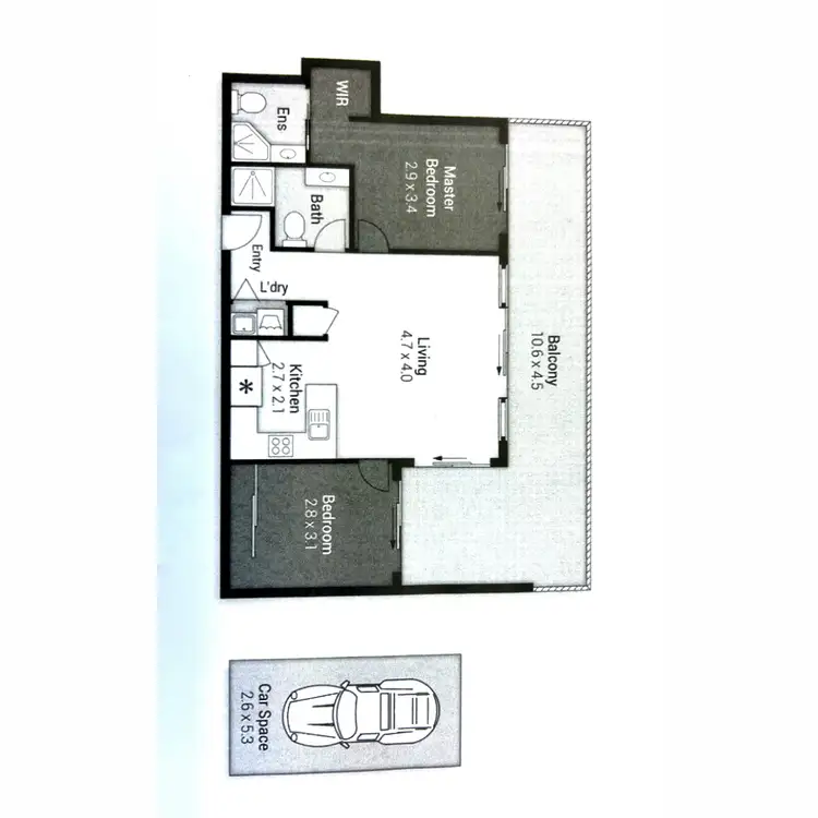 Floorplan of Homely unit listing, 8/425 Pine Ridge Road, Runaway Bay QLD 4216