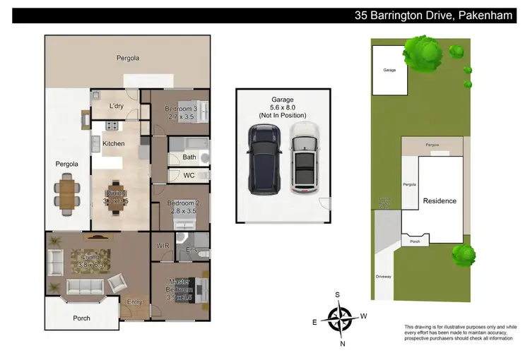 Floorplan of Homely house listing, 35 Barrington Drive, Pakenham VIC 3810