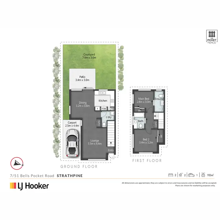 Floorplan of Homely townhouse listing, 7/51 Bells Pocket Road, Strathpine QLD 4500