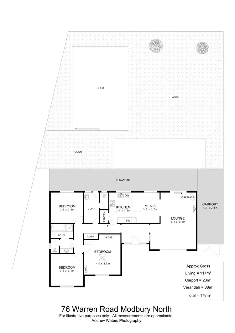 Floorplan of Homely house listing, 76 Warren Road, Modbury North SA 5092