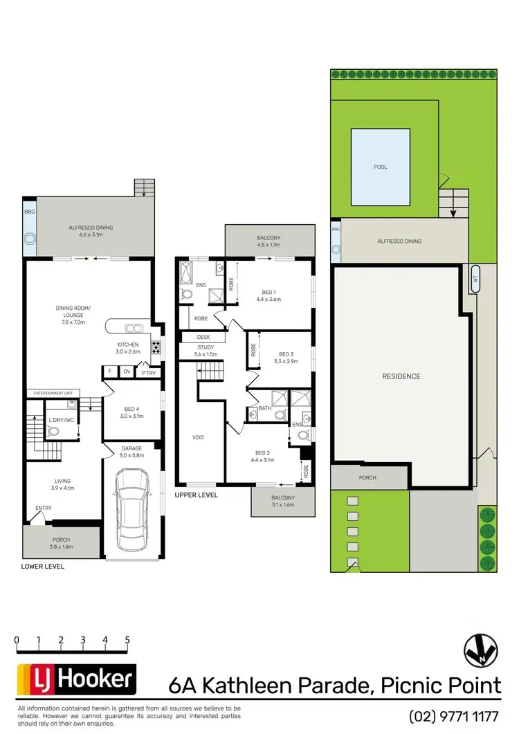 Floorplan of Homely semi-detached listing, 6A Kathleen Parade, Picnic Point NSW 2213