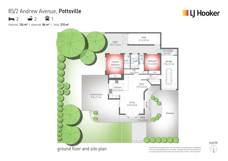 Floorplan of Homely house listing, 2/85 Andrew Avenue, Pottsville NSW 2489