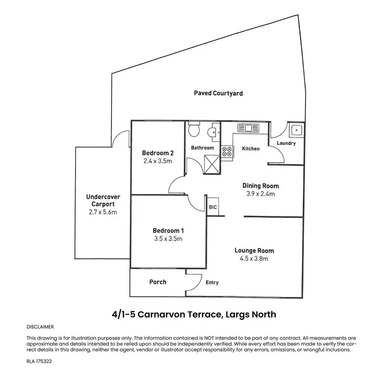 Floorplan of Homely unit listing, 4/1-5 Carnarvon Terrace, Largs North SA 5016