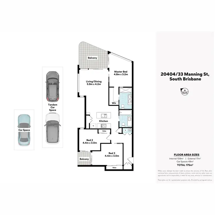 Floorplan of Homely unit listing, 20404/33 Manning Street, South Brisbane QLD 4101