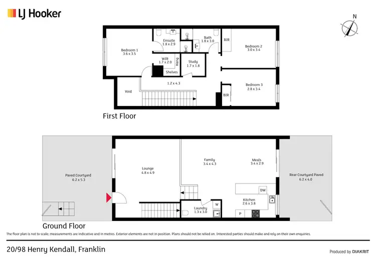 Floorplan of Homely townhouse listing, 20/98 Henry Kendall Street, Franklin ACT 2913