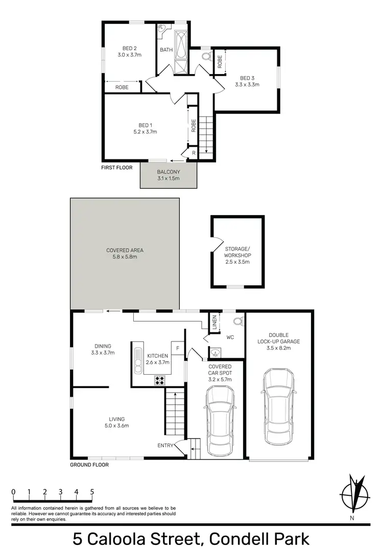 Floorplan of Homely house listing, 5 Caloola Street, Condell Park NSW 2200