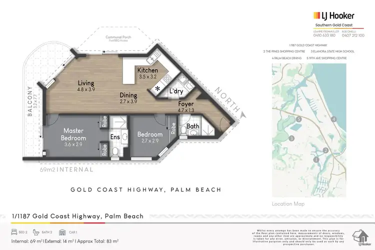 Floorplan of Homely unit listing, 1/1187 Gold Coast Highway, Palm Beach QLD 4221