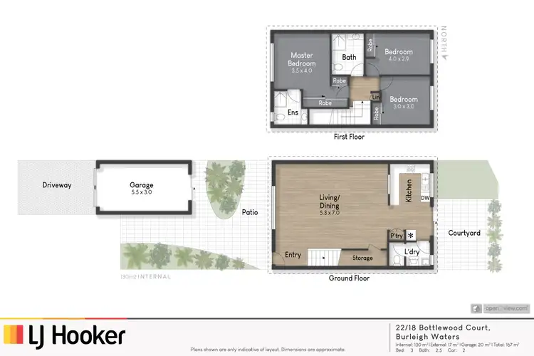 Floorplan of Homely townhouse listing, 22/18 Bottlewood Court, Burleigh Waters QLD 4220