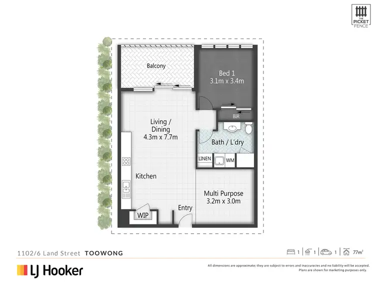 Floorplan of Homely apartment listing, 1102/6 Land Street, Toowong QLD 4066